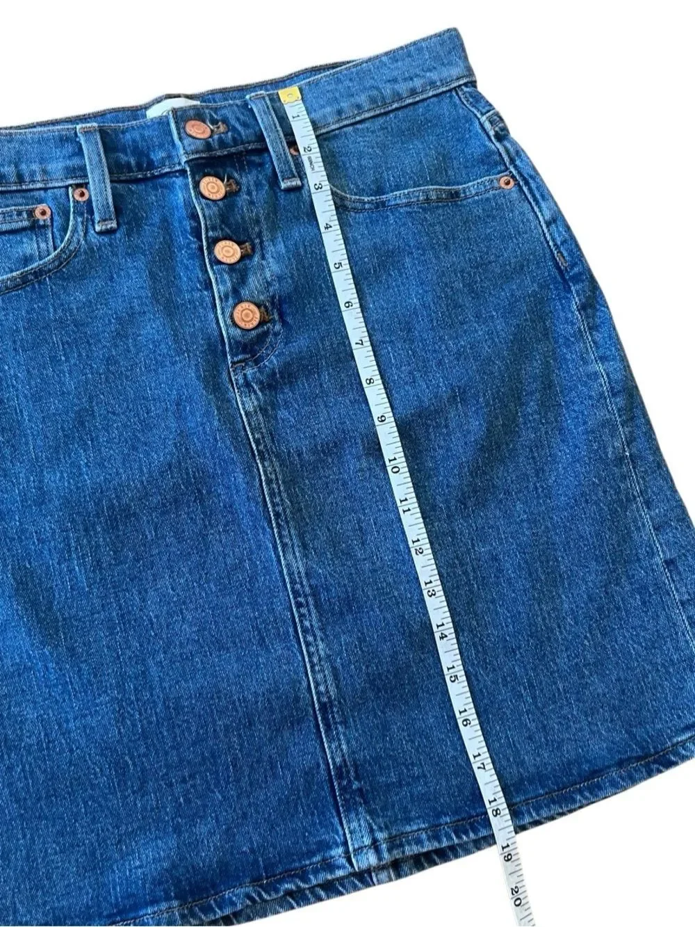 J.Crew button-front denim mini skirt A-line silhouette Size 27